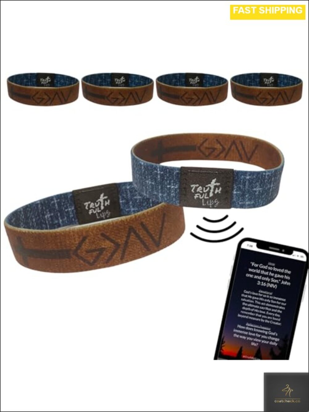 Waterproof Bible Verse Stretch Bracelet Set Christian Faith Gift